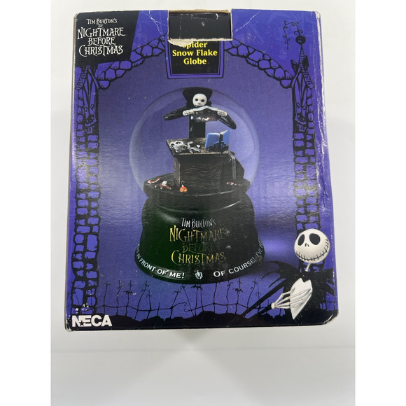 NECA Nightmare Before Christmas Spider Snow Flake Globe Halloween Decoration - Picture 1 of 10